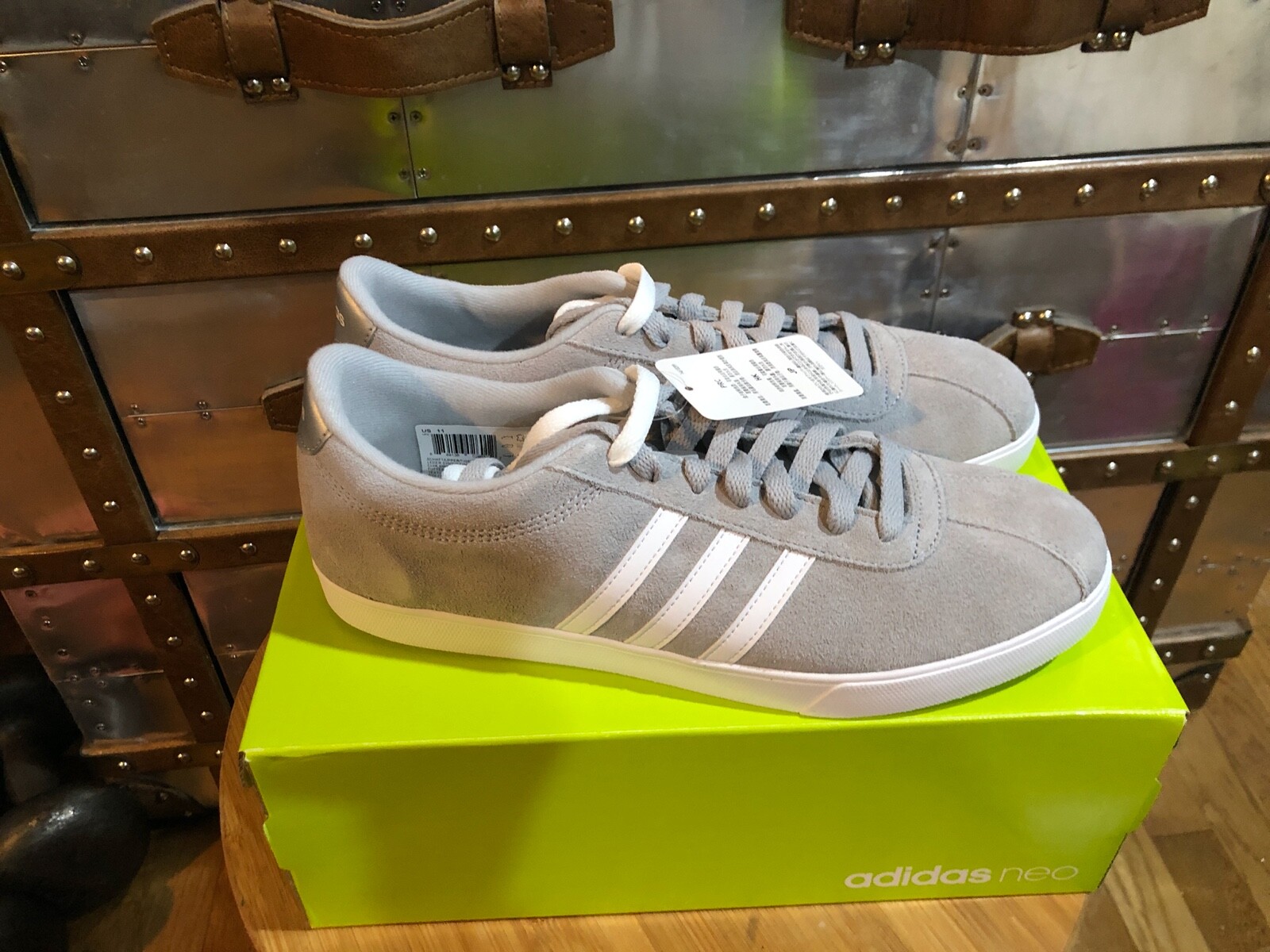 Adidas Courtset W NEO Tennis Suede AW4209 White Grey Gray US 11 Comfort  Footbed: купить с доставкой из США, цена 5 565 руб - (203136955848)