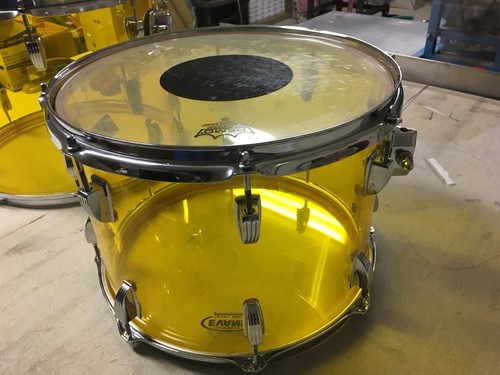 Beautiful 14” or 13” yellow ludwig vistalite Tom drums (Choice Or Pair)