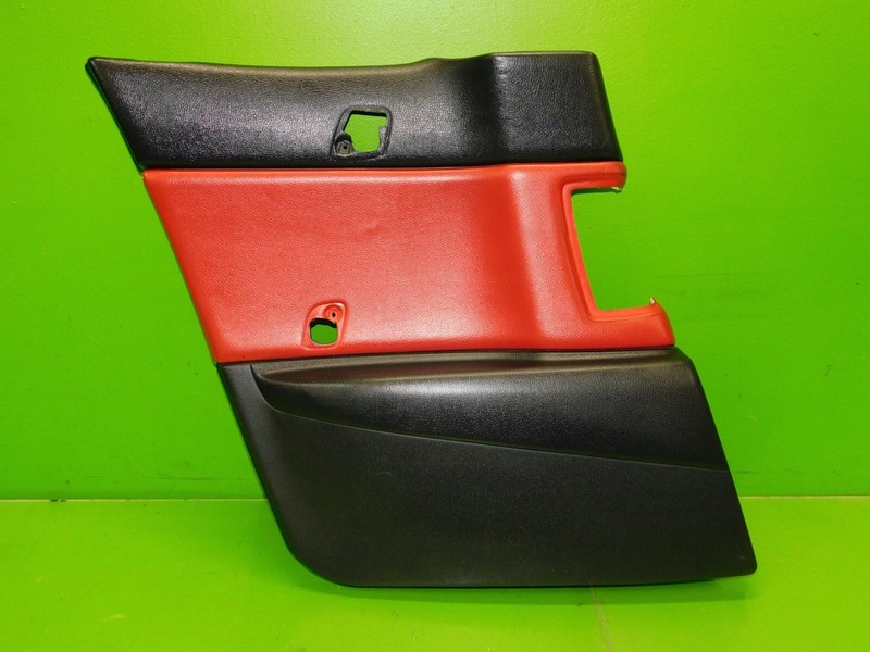 04-08 RX8 OEM driver left rear door panel card black red leather