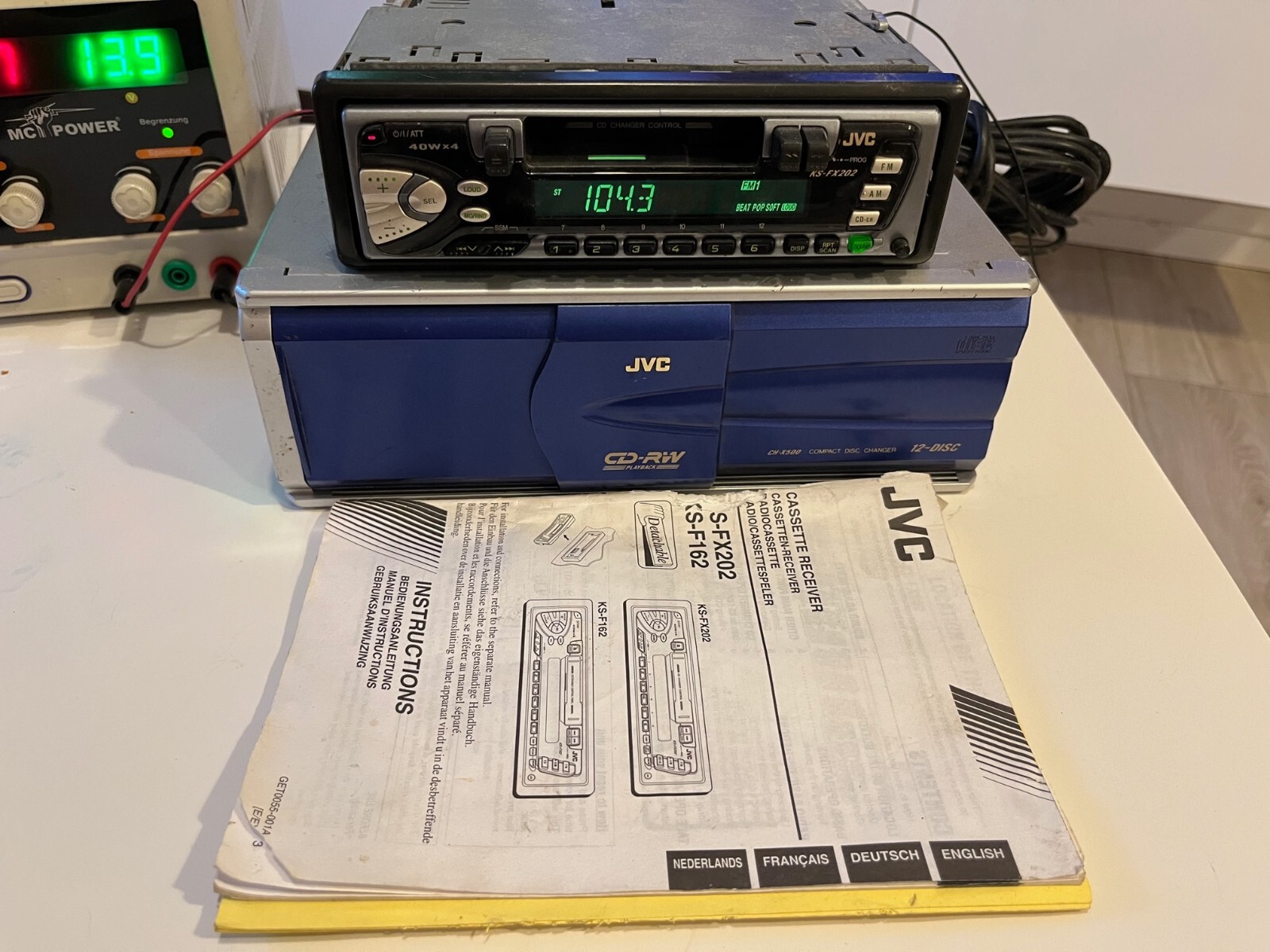 JVC デジタルオーディオプロセッサー KS-DP100　ジャンク品 Fully Working JVC CC Radio KS-FX202 And CD Changer CH-X500