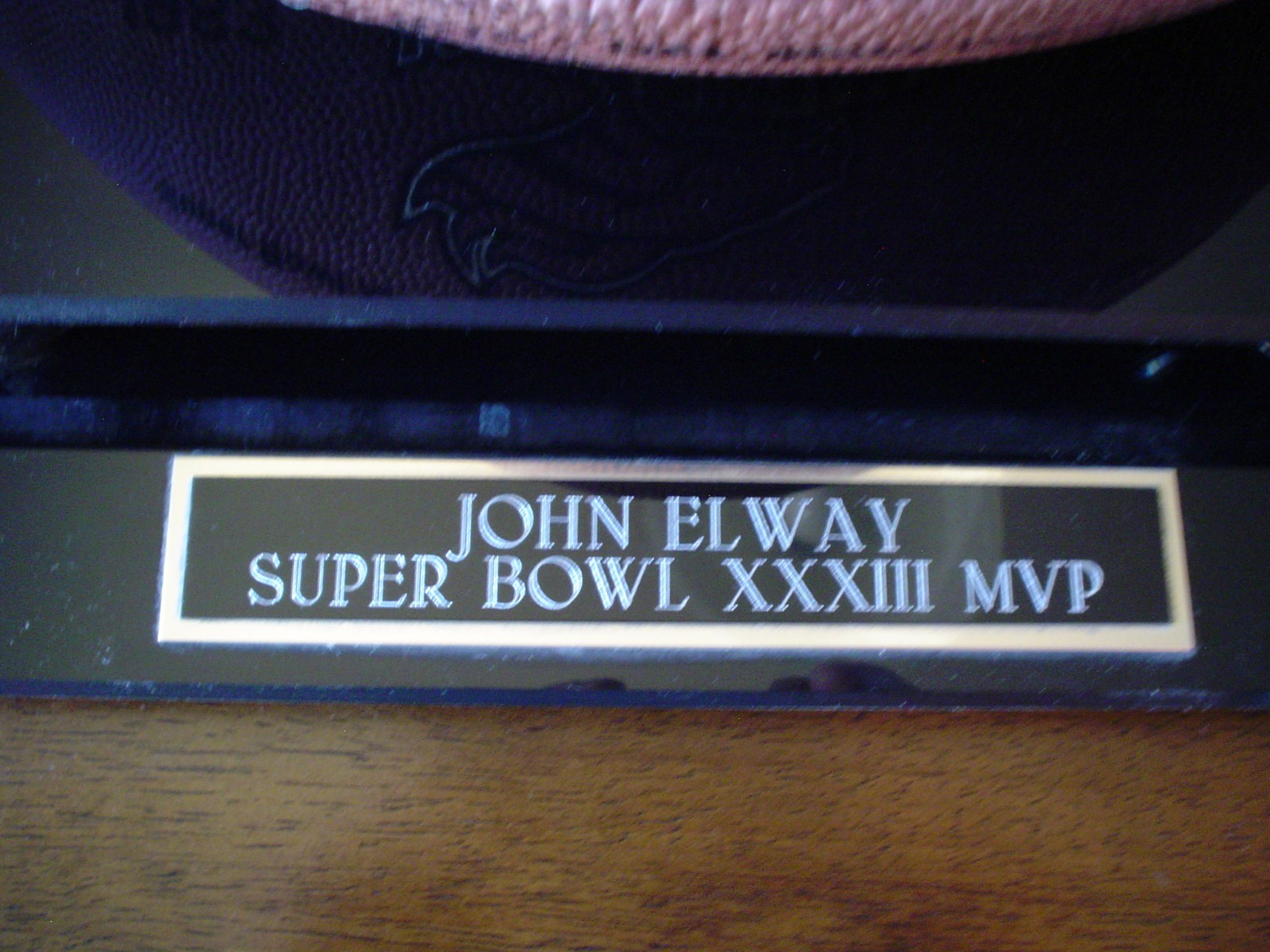 John Elway NFL Broncos Signed Super Bowl XXXIII Football MVP