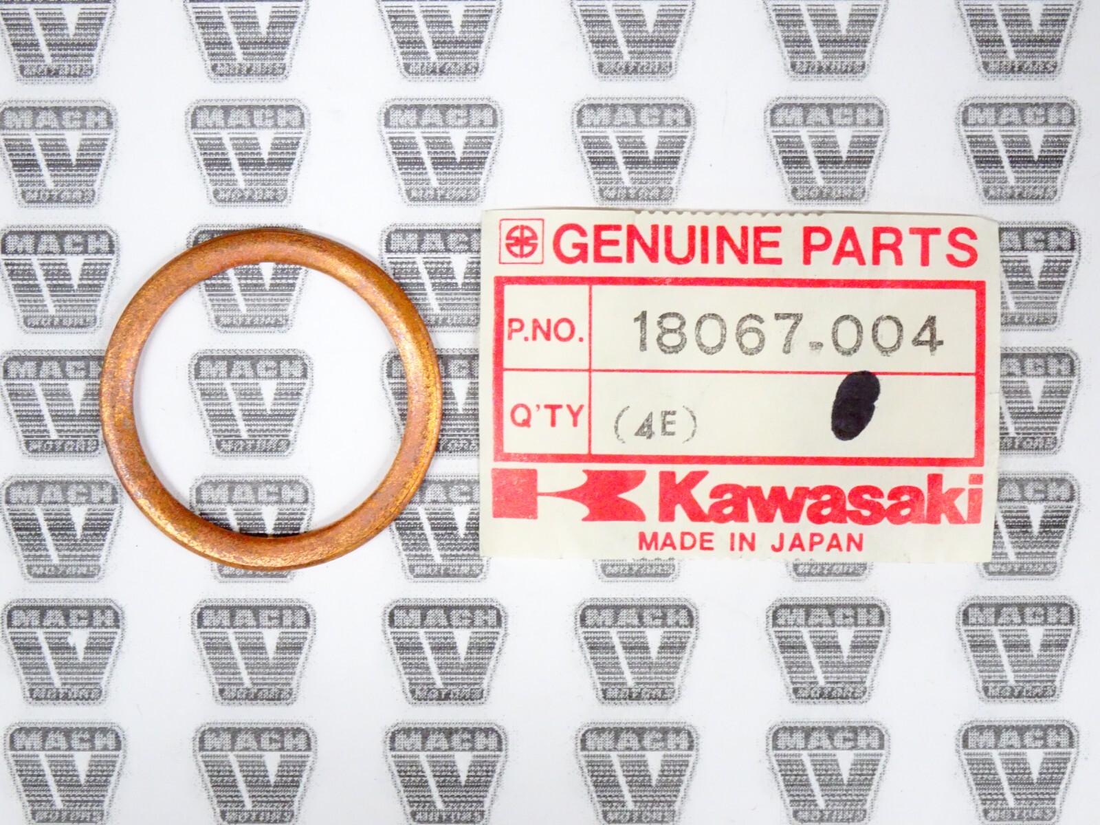 Kawasaki NOS NEW 18067-004 Exhaust Pipe Holder Gasket EL EX
