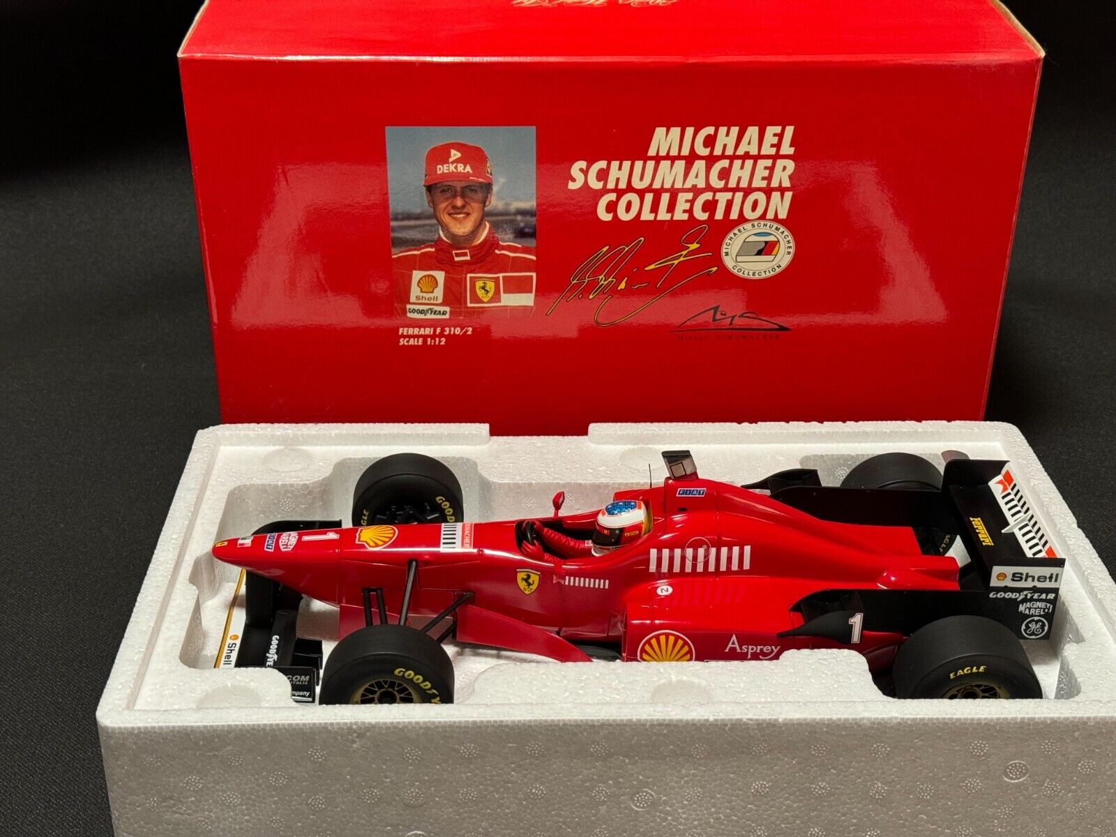 Michael Schumacher Ferrari F 310/2 1:12 scale die cast model Michael Schumacher Ferrari F 310/2 1:12 scale die cast model