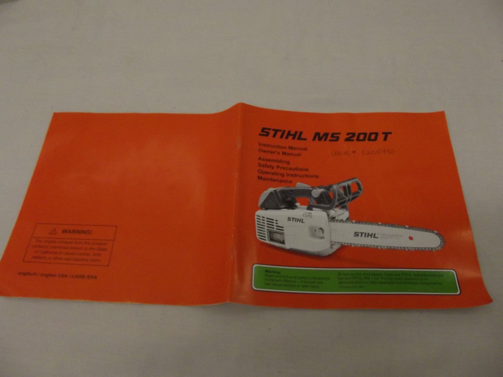 STIHL 200T Saw Owners Manual