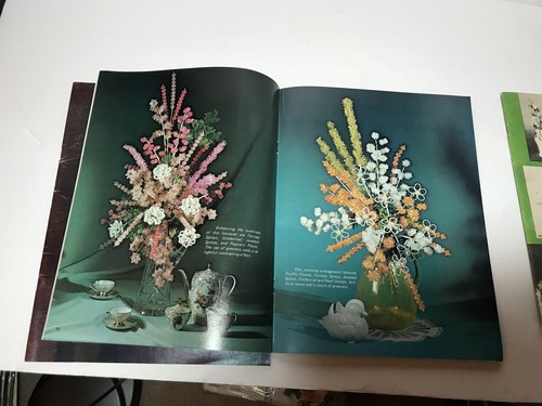 Beaded Flowers Bouquets Craft Instruction Book Lot Creative Wire Trees Beads