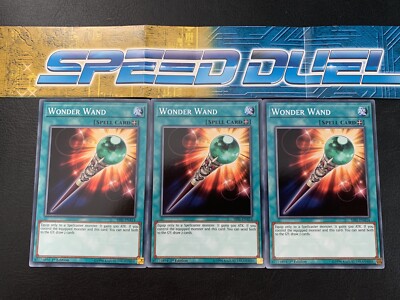 x3 Yugioh Wonder Wand 1st Edition Playset NM Speed Dueling