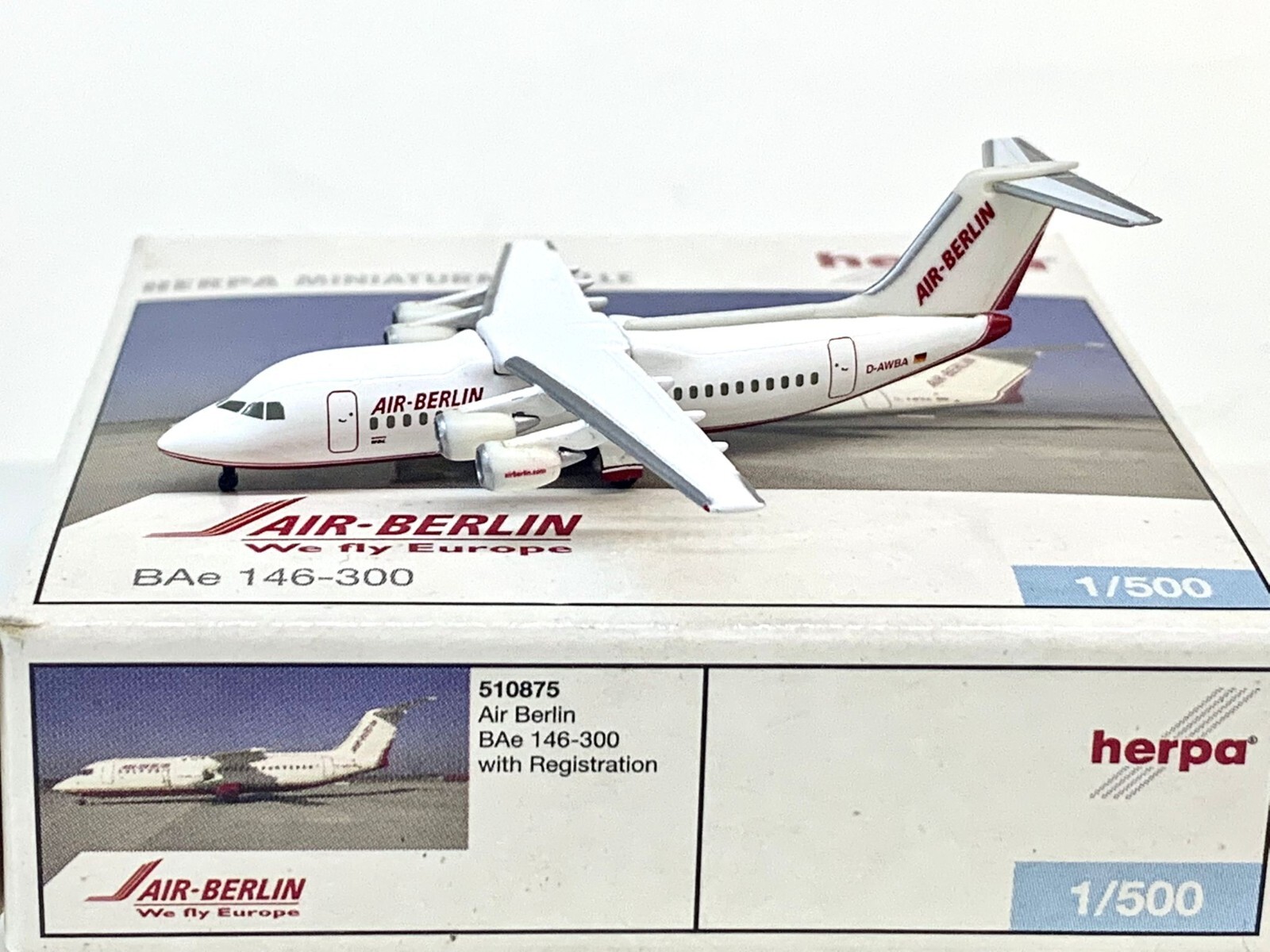 Herpa Wings Air Berlin BAe 146-300 1:500 D-AWBA 510875 | eBay