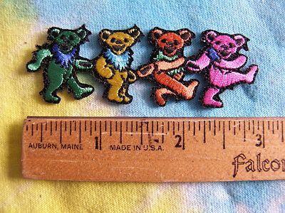 Grateful Dead Dancing Bears Iron On MINI 3 Inch Patch