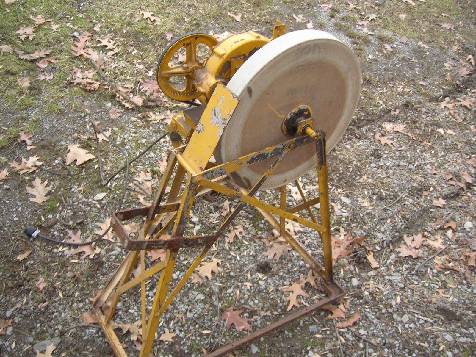 Antique Electric Grinding Sharpening Stone Wheel Farmhouse Vintage Country Chic