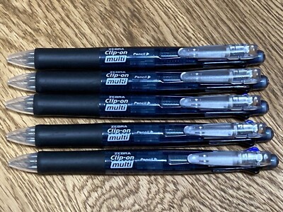 5 Sets Zebra Multifunction Pen 4 Colors Sharp Clip-On Multi Black B4SA1-BK B4SA1