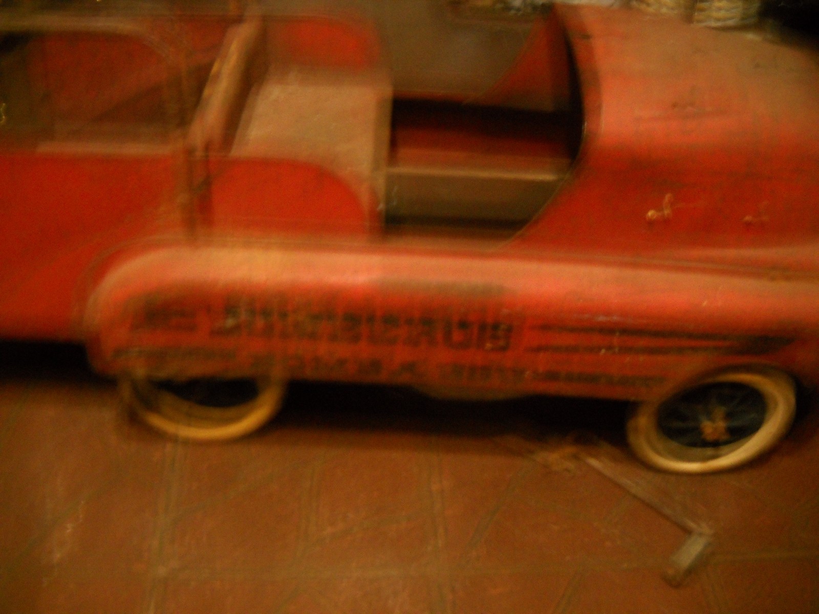 vintage antique pedal car fire truck rare really rare mexican fire truck orginal