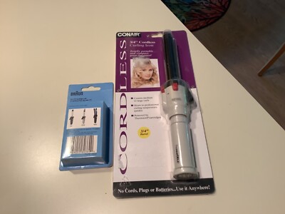 1998 CONAIR THERMACELL CORDLESS 3/4'' CURLING IRON CA260BC Vintage Ex Cartridges