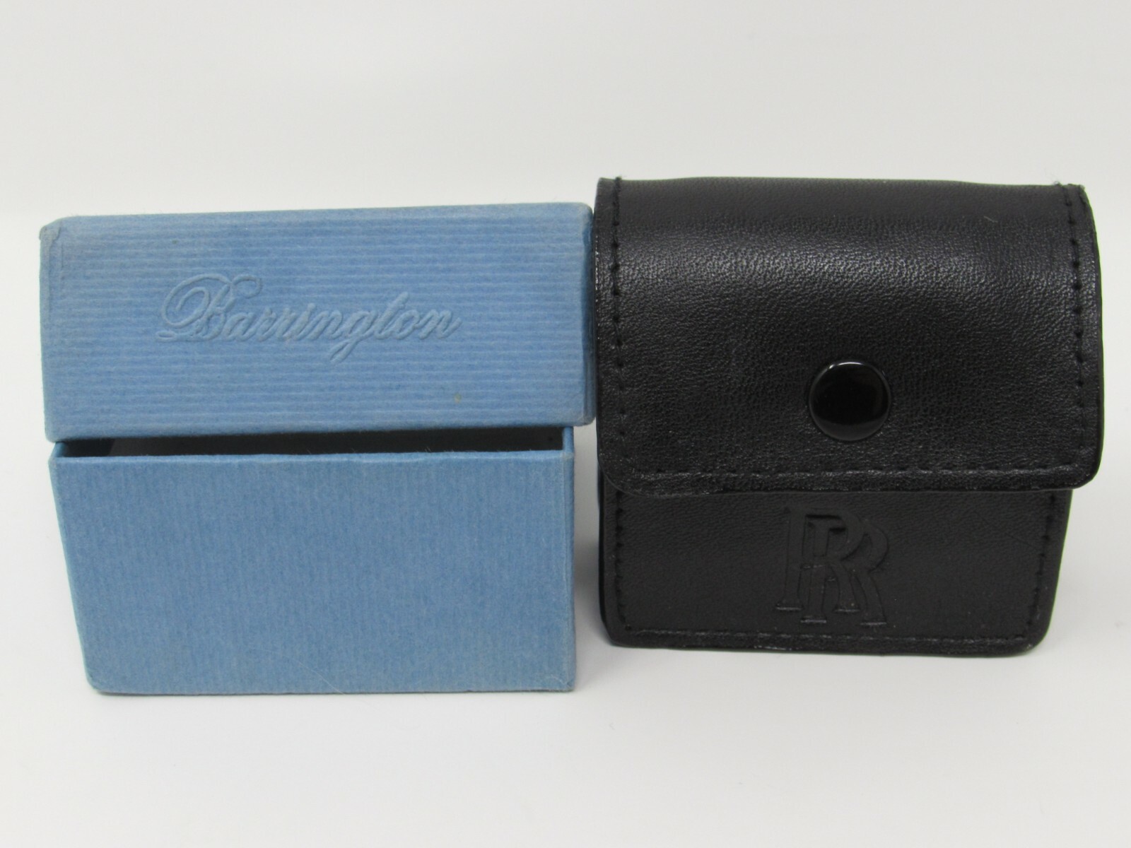 BARRINGTON LONDON ROLLS ROYCE DECK CLOCK BOX & LEATHER CASE