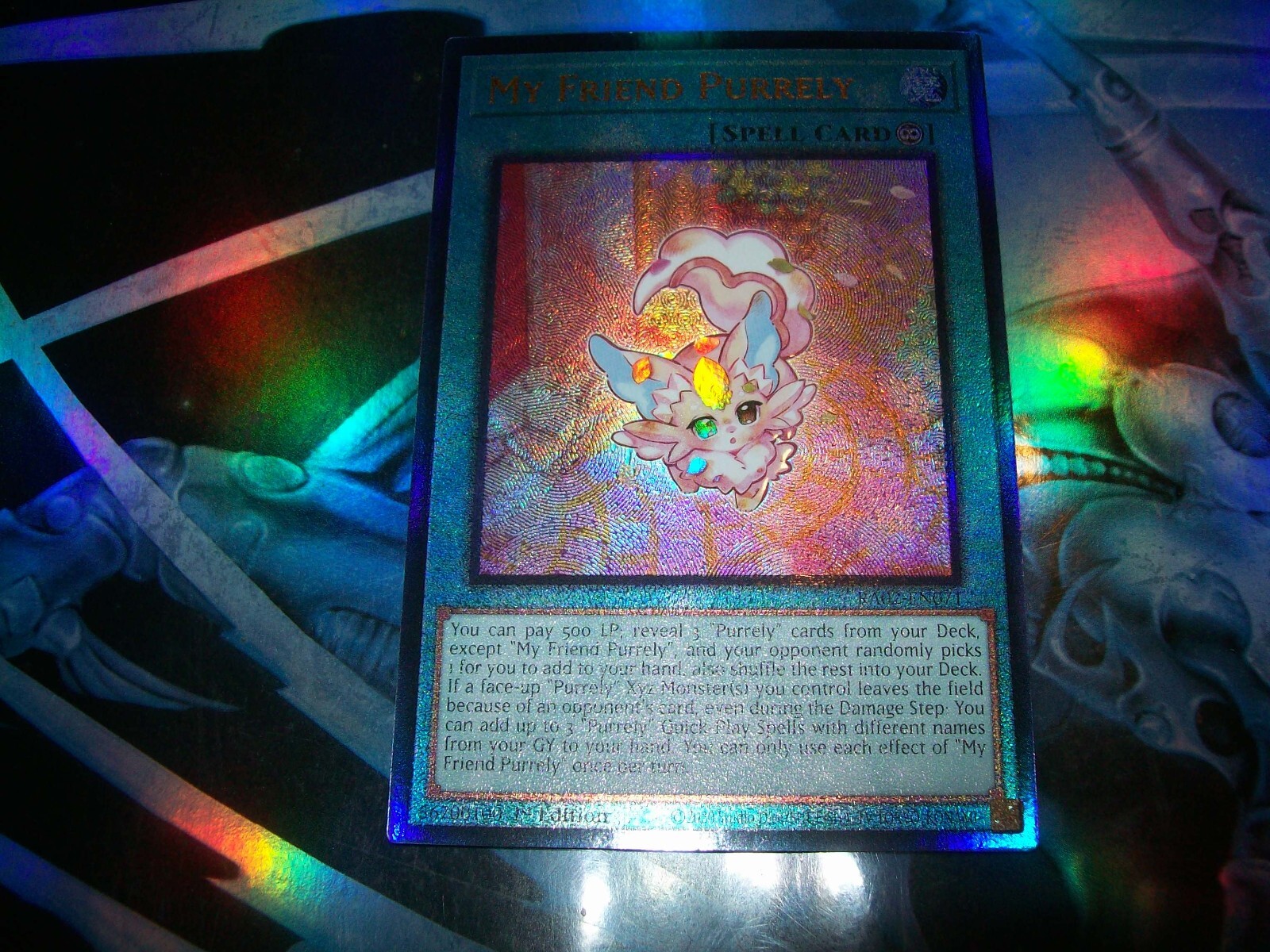 My Friend Purrely 1st Edition Prismatic Ultimate Rare RA02