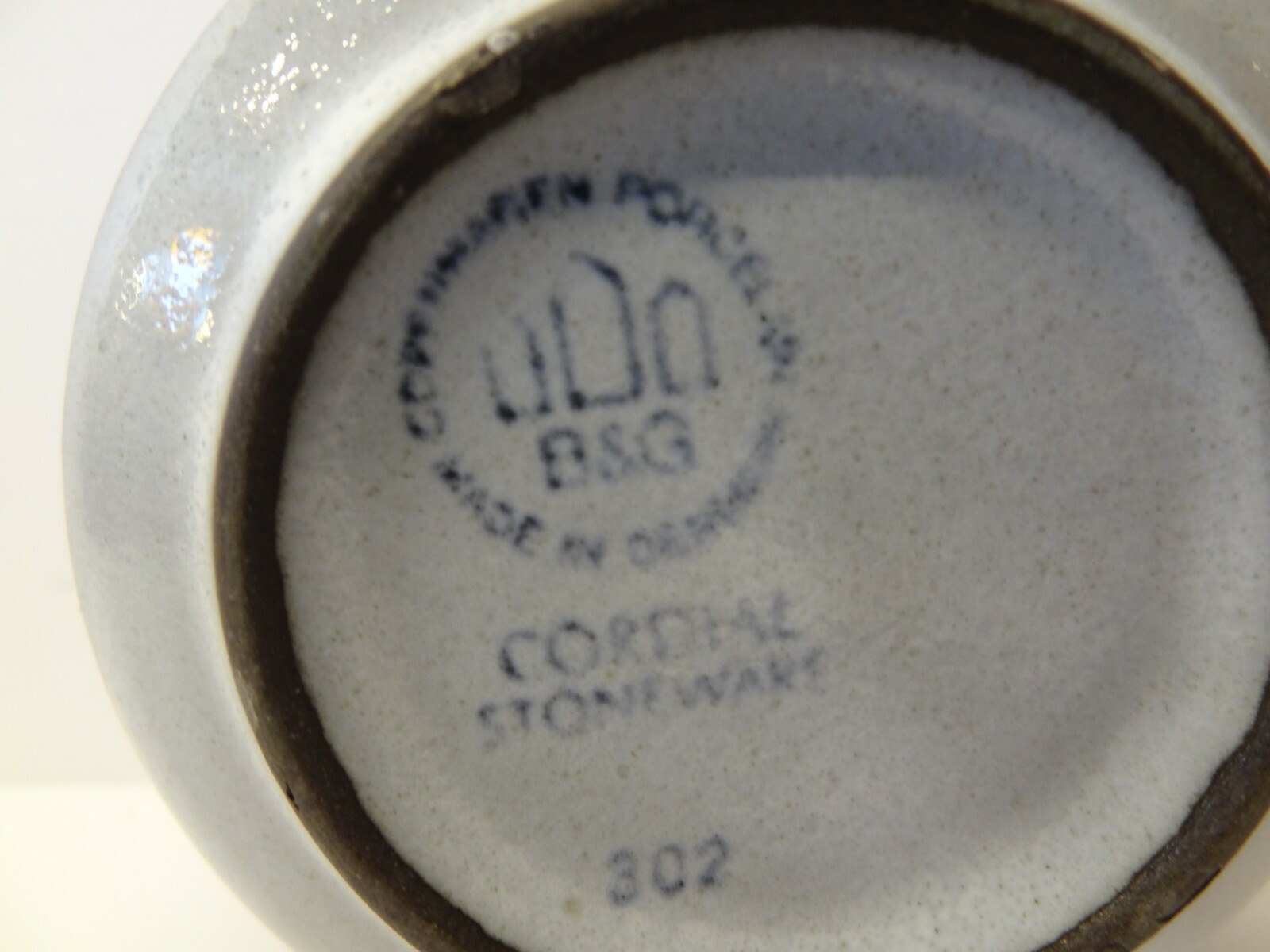 QUIRSTGAARD GREY CORDIAL CERAMIC SUCKER BOWL FROM KRONJYDEN AND NISSEN MADE IN D