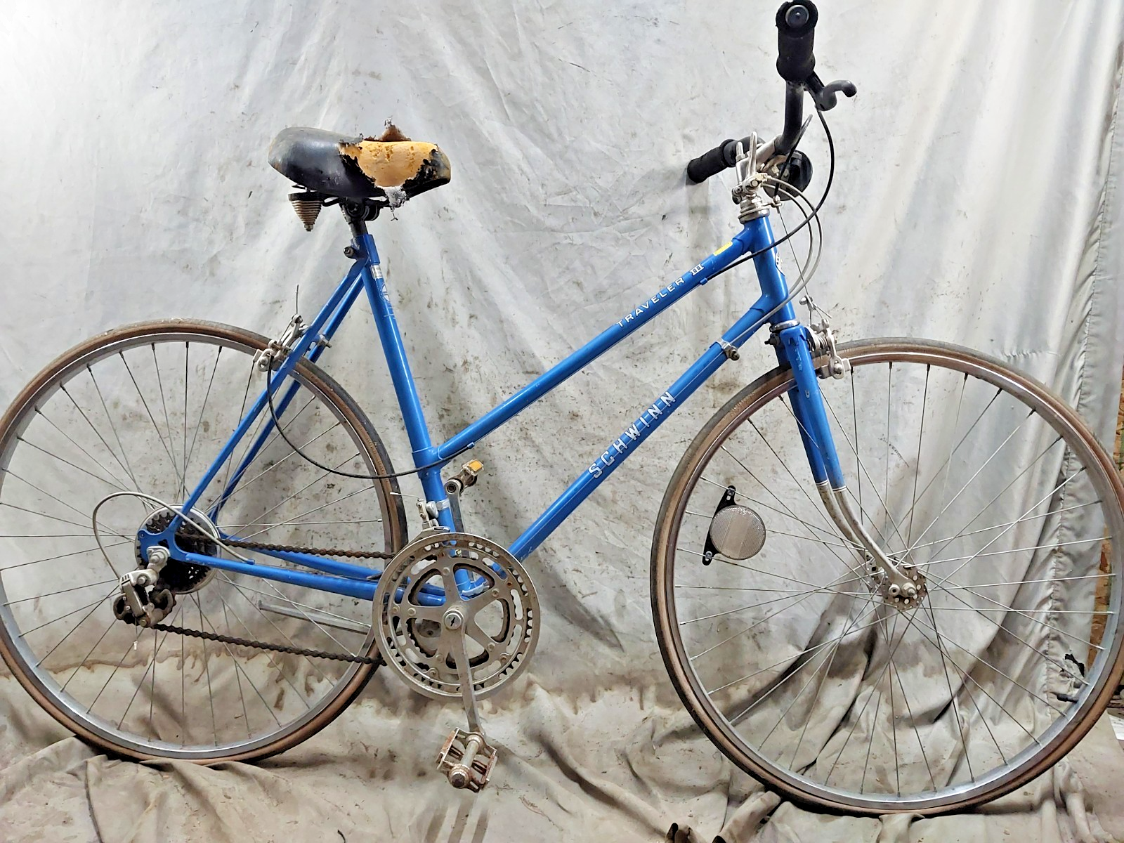 1978 Schwinn Traveler Hybrid Bike 22" X-Large Steel Step-Thru VTG Lugged Steel ~