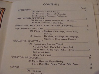 vintage book: SALISH WEAVING primitive & modern by OLIVER N WELLS, 1969, 36pgs