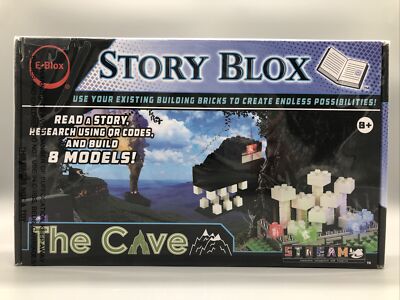 E-Blox Story Blox ''The Cave'' LED Light-Up Building Block Toy Set 8 Models - New