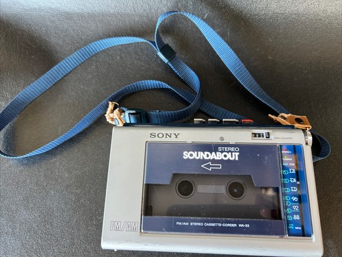 Vintage Sony Soundabout WA-11 2 Band Stereo Cassette Recorder Walkman Radio Work