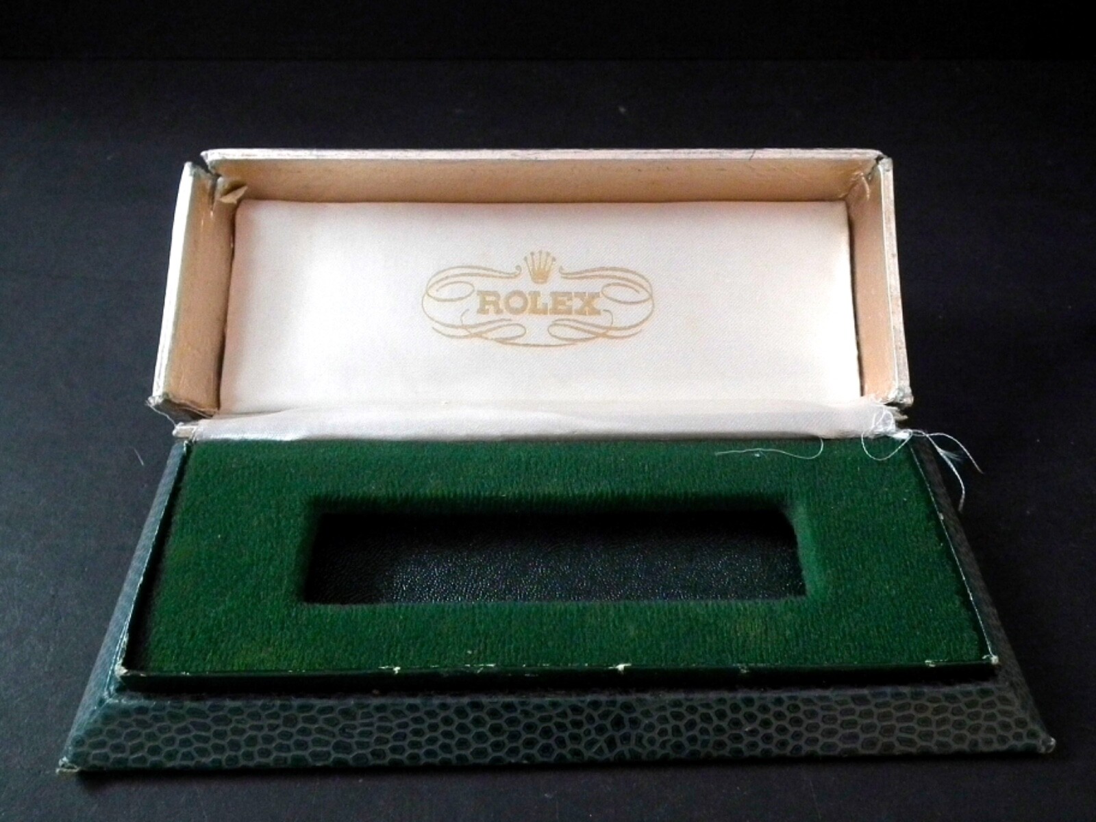 1960's Rolex Watch Box – Missing Watch Stand, Battered and