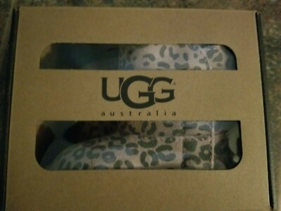  $65 UGG Australia Baby Girl Cassie Leopard Pink Booties Size 2/3  6-12 Months