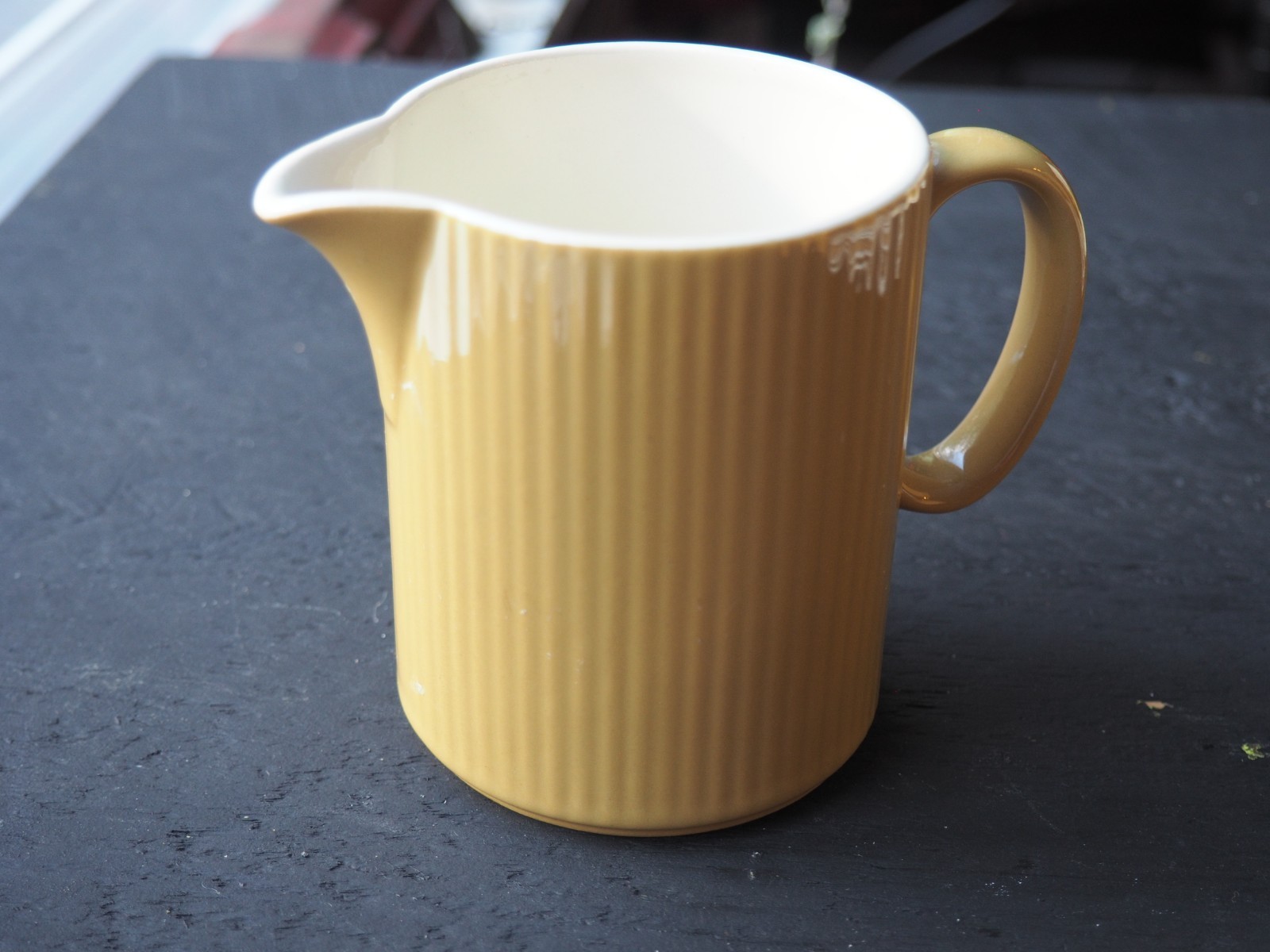 Vintage German Ribbed Porcelain Coffee Set 13 Pc - Mid Century Modern
