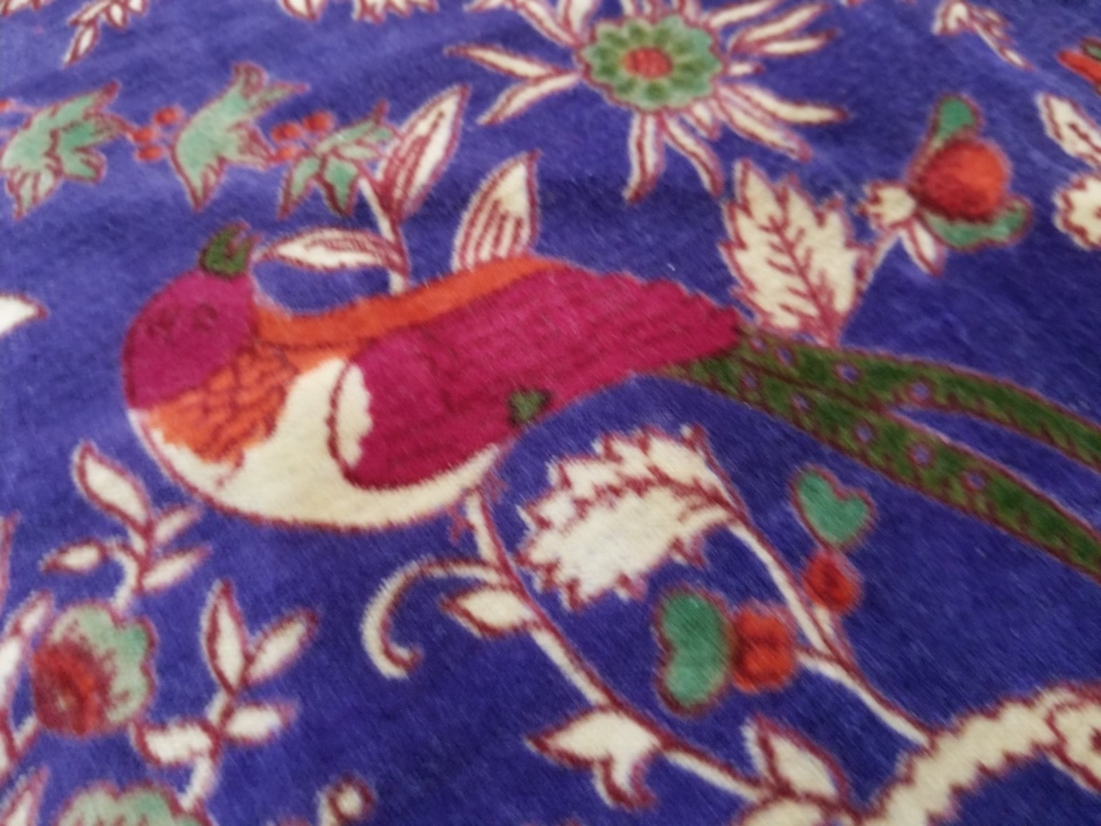 10 YDS VINTAGE CHINOISERIE COTTON UPHOLSTERY VELVET FABRIC ASIAN DESIGN