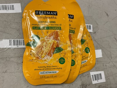 Lot Of 3 Freeman Deep Clearing Manuka Honey Tea Tree Oil Clay  0.5 fl. oz New