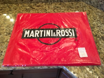 NEW  MARTINI & ROSSI 60''X60'' FABRIC TABLECLOTH MAN CAVE, BAR