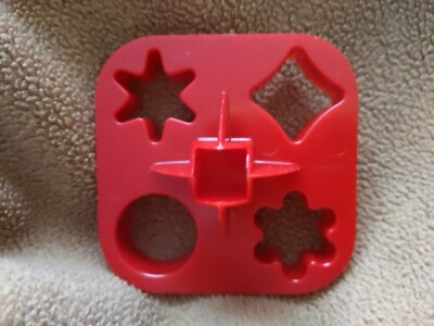 NOS Vintage Tupperware Mini Cookie Play Doh Cutter Canape Garnish Gadgets Red 