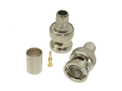 1pce Connector BNC Male & Female Crimp RG316 RG174/RG58 RG142/RG8X/RG5 RG6/RG8
