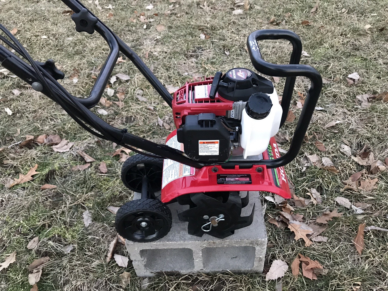 HONDA FG110 Tiller / Cultivator - LIGHTLY USED Tiller W/ WHEELS  / SHIPS FAST