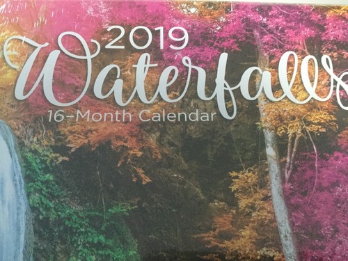 2019 Wall Calendar - Waterfalls -16 Month-12x11 Inches New Beautiful Scenery NEW