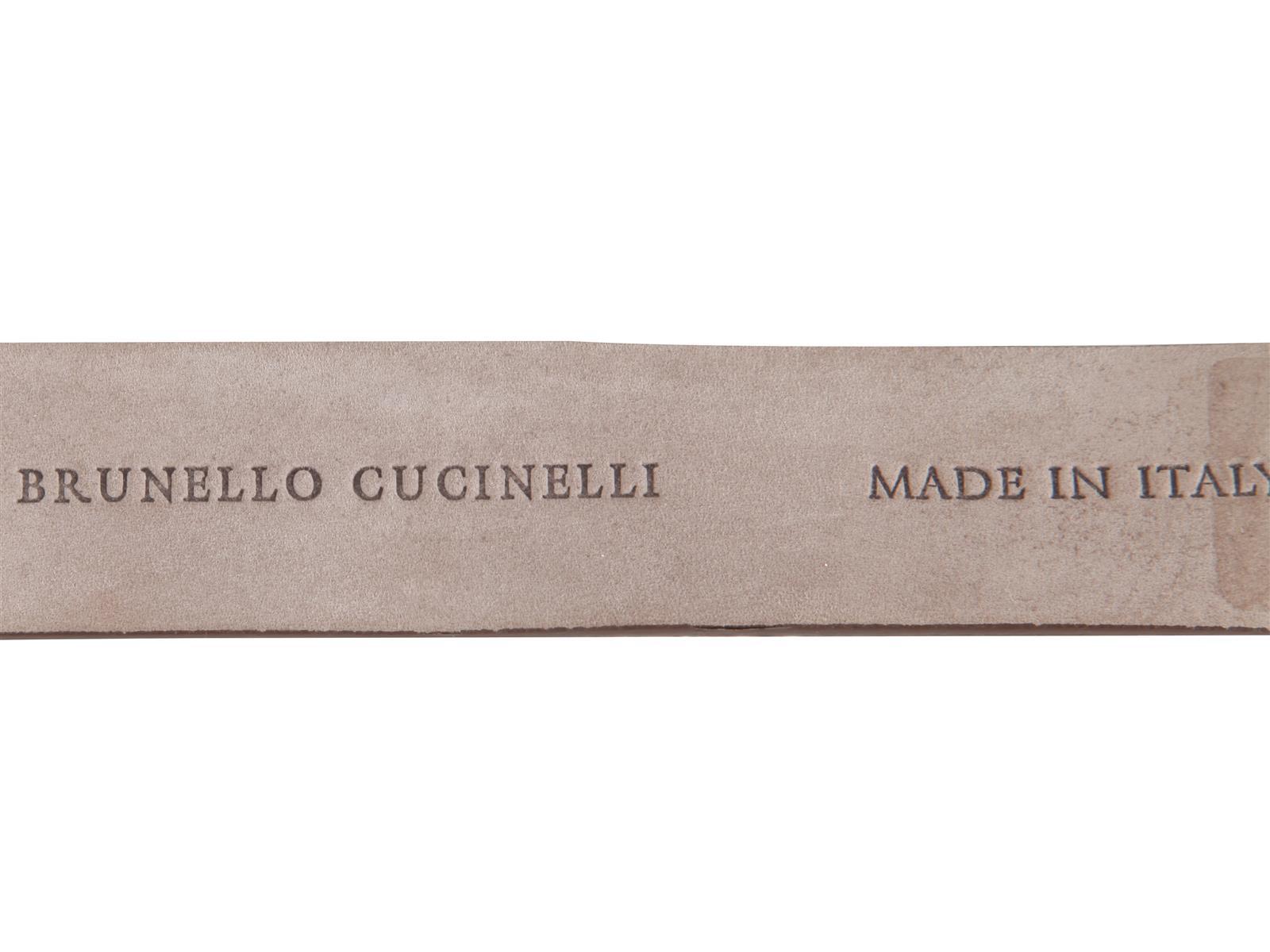 Pre-owned Brunello Cucinelli Women's Leather Belt Bronze Size M Italy 42 Us 6" Gb 10 In Gold
