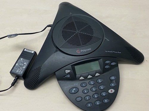 Téléphone VoIP de conférence sans fil Polycom Soundstation 2 W avec alimentat...