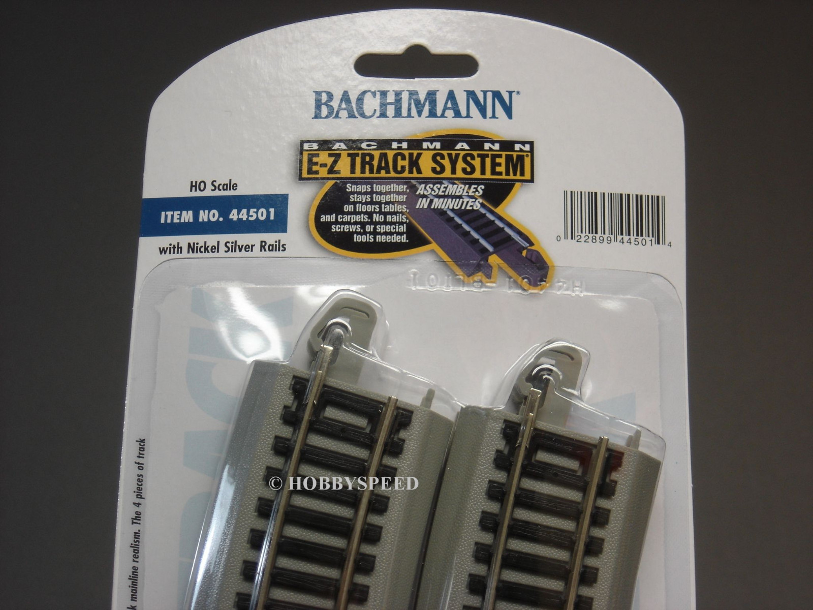 BACHMANN E-Z TRACK HO 18" RADIUS CURVES 4pcs nickel silver roadbed BAC44501 NEW