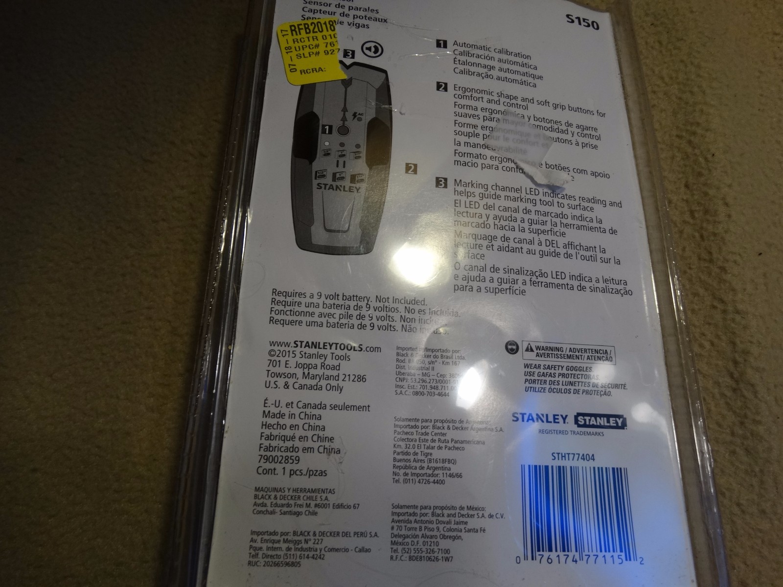 Stanley Stud Sensor 150 Stud Finder