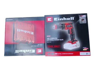 Einhell Cordless Drywall Screw Gun 18V & 14'' Tool Case Set