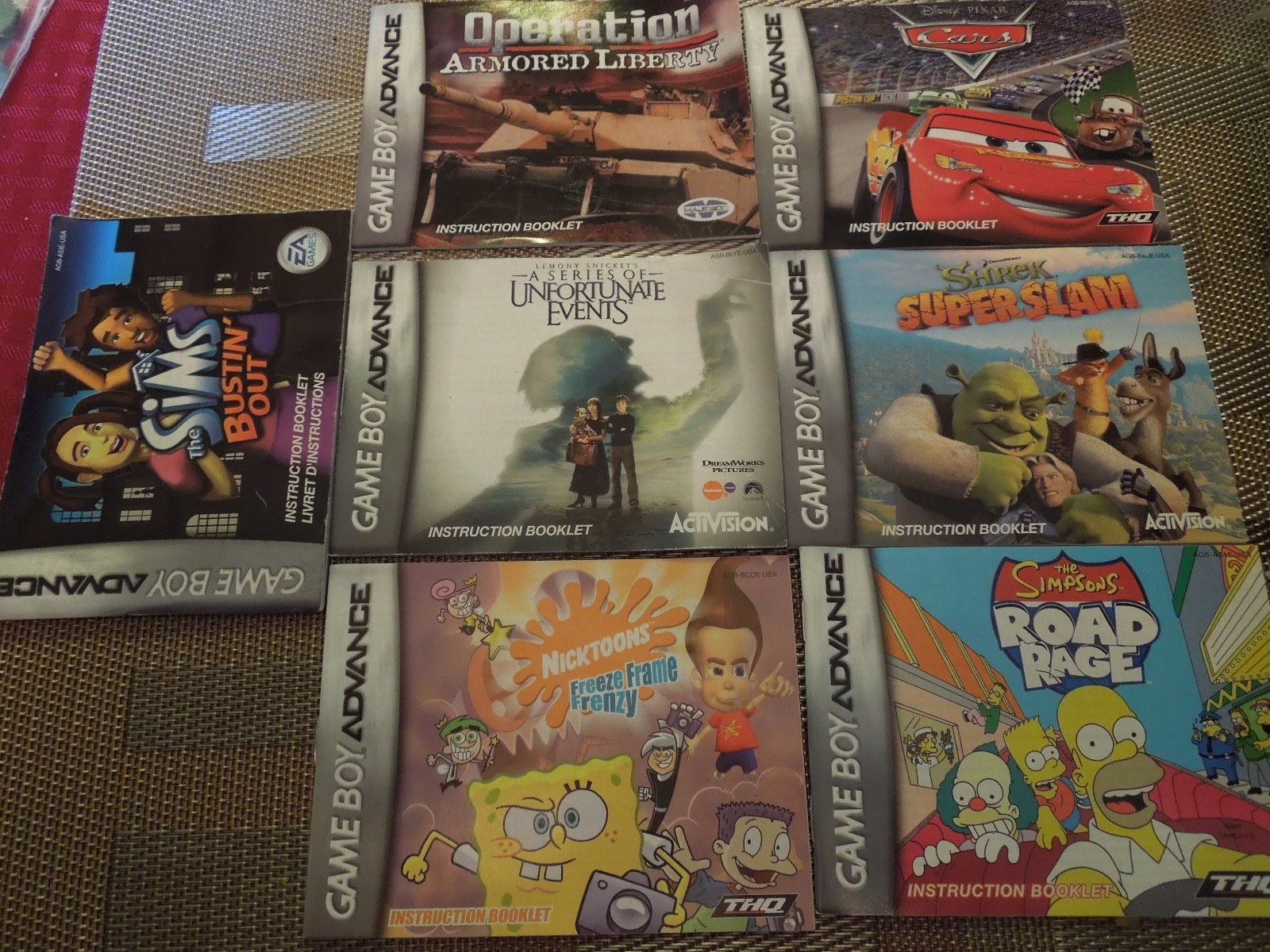 Lot of Nintendo Game Boy Advance Instructions ONLY.  Zelda 2, Star Wars +++++