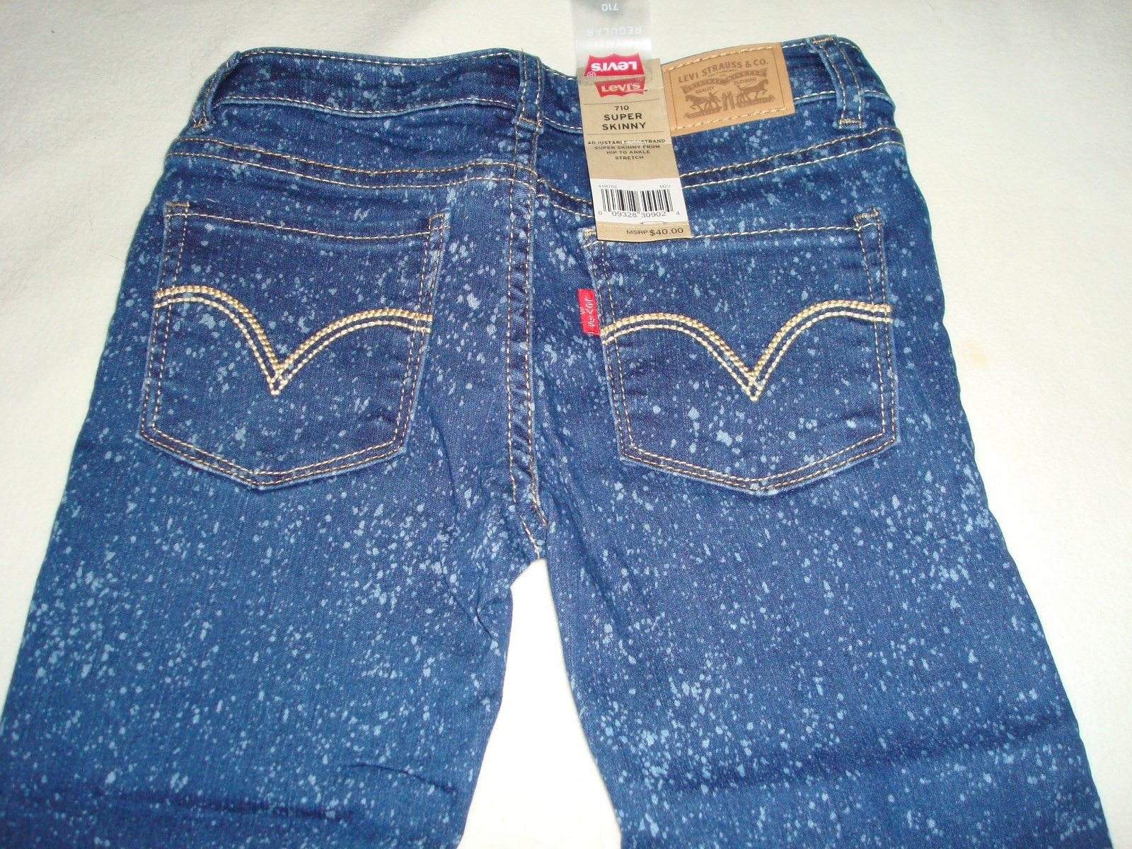 Girls Levis 710 Super Skinny Marble Print Jeans