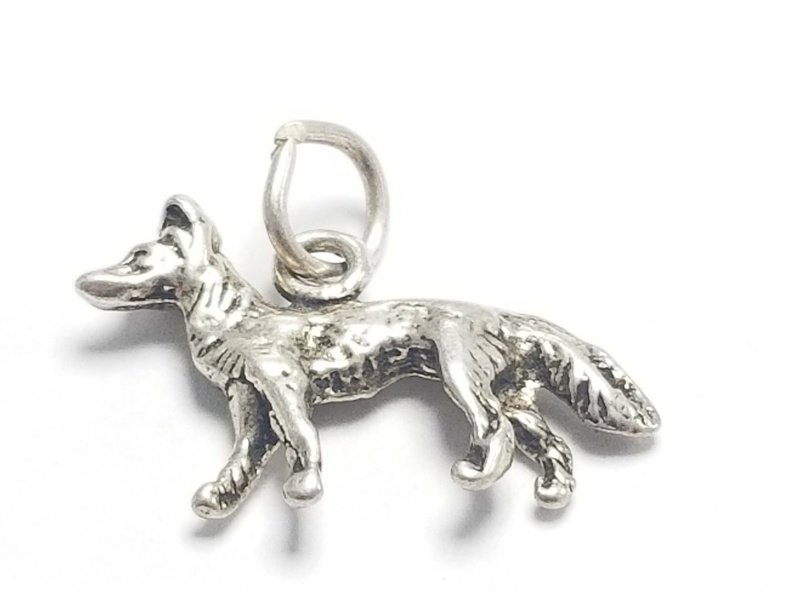 Men's Women's Sterling Silver 925 Wolf Charm Free Shipping