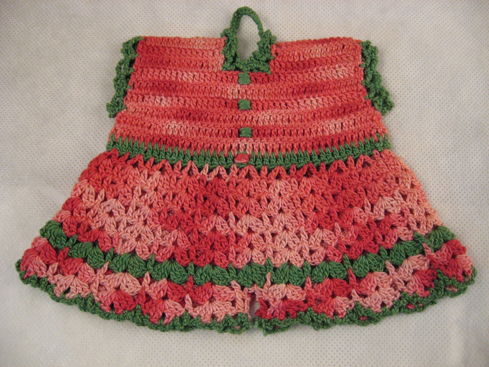 Vintage Hand Crocheted Dress and Pantaloon Hot Pads Pot Holders Trivets