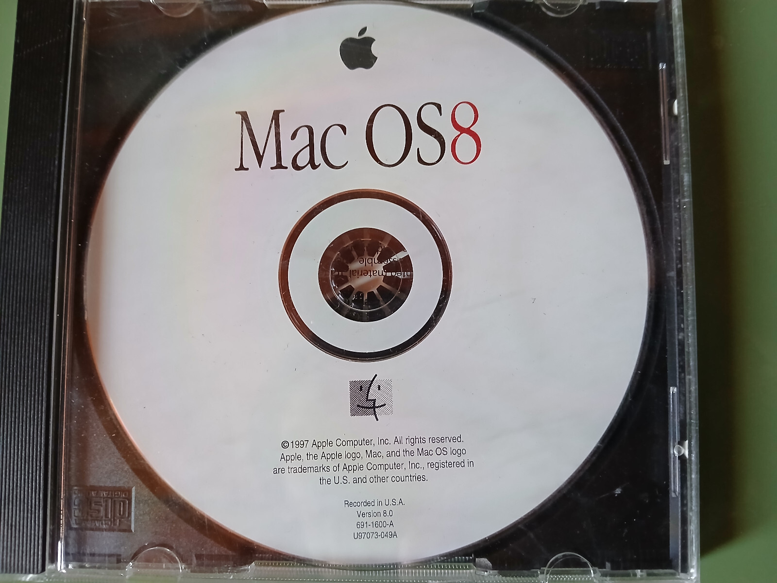 Apple Mac OS 8 OS8 CD Disc (Macintosh, 1997) Version 8.0 691