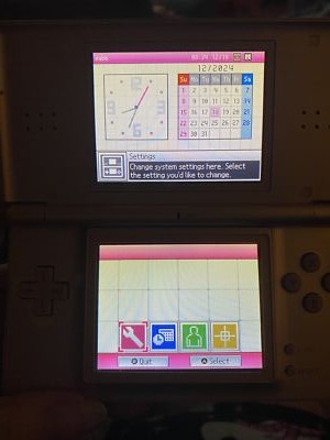 L5703 Ship Free Nintendo DS Lite console Silver Japan NDS x