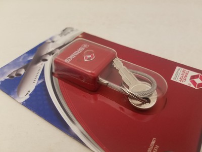 BRINKS 28mm Keyed Luggage Lock | TSA Accepted | Flex Shackle | 165-25107 | Red