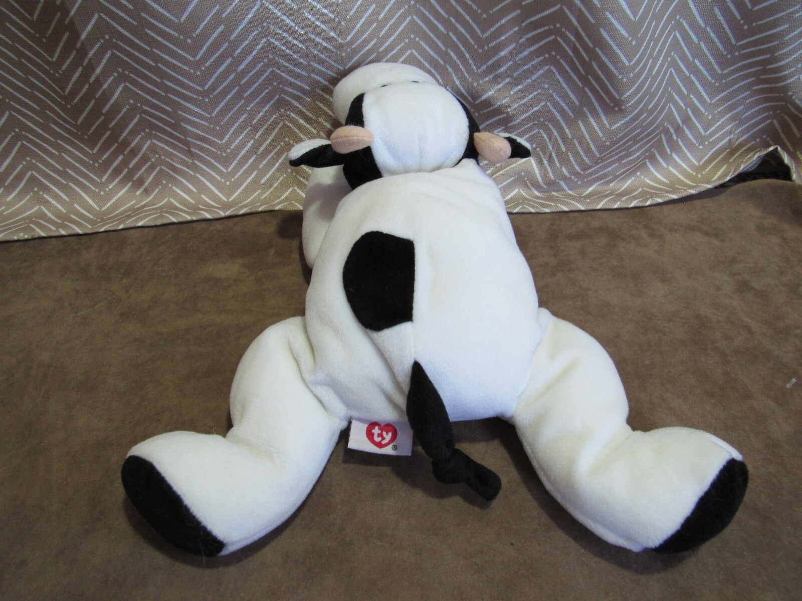 Ty Pillow Pal Cow  Moo Suffed Plush Farm Animal