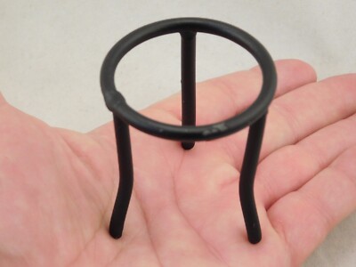 Sphere Display Stand Black Metal Tall Medium Size