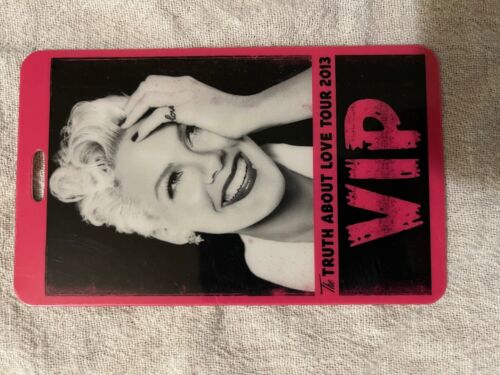 PINK VIP BADGE TAG TRUTH ABOUT LOVE TOUR 2013