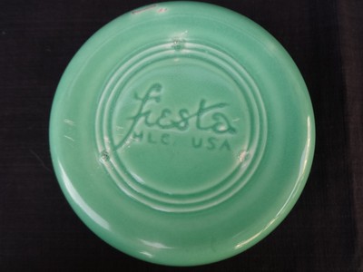 VINTAGE FIESTA FIESTAWARE RELISH TRAY CENTER INSERT GREEN MARKED