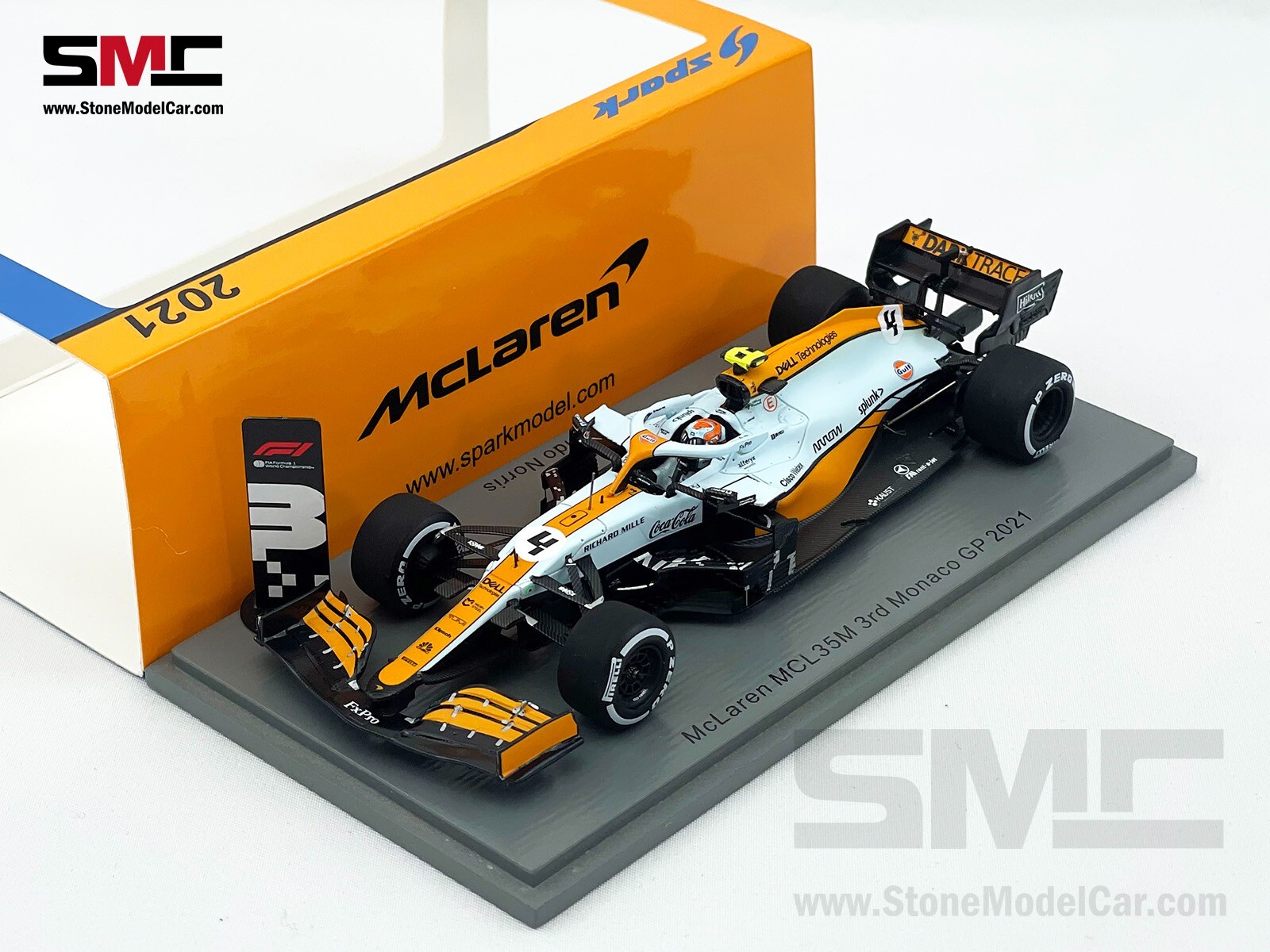 Mclaren F1 MCL35M 4 Lando Norris Monaco 2021 Podium Gulf Mclaren F1 MCL35M 4 Lando Norris Monaco 2021 Podium Gulf